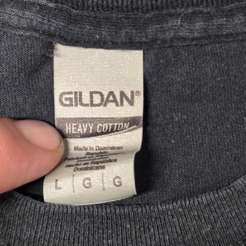 Gildan Heavy Cotton Detroit Red Wing Teddy Bear Streetwear Graphic T Shirt Black - Picture 4 of 8